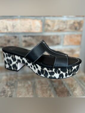 Donald Pliner Disco Lizard Embossed Women's Platform Heeled Sandal